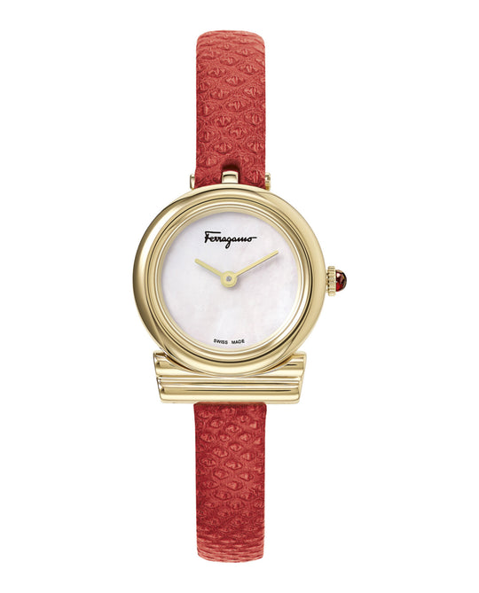 Gancini Slim Leather Watch