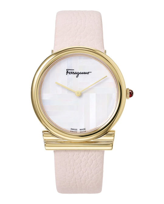 Gancini Slim Leather Watch
