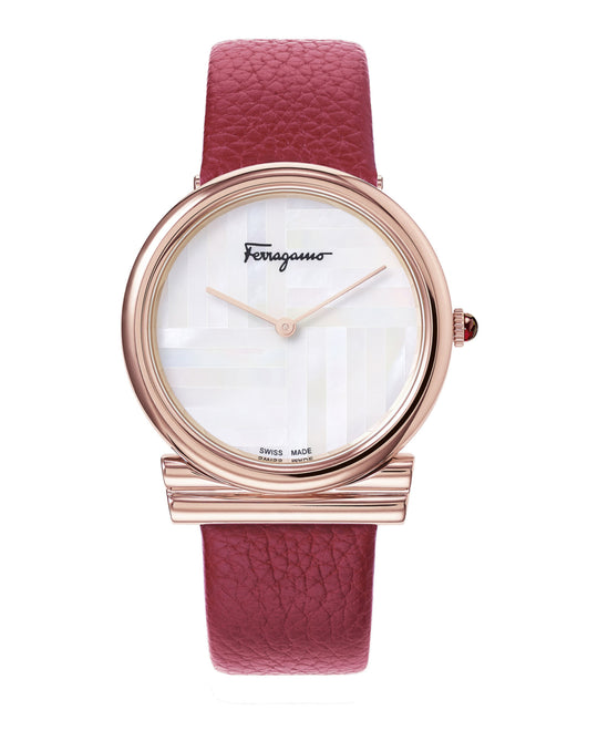 Gancini Slim Leather Watch