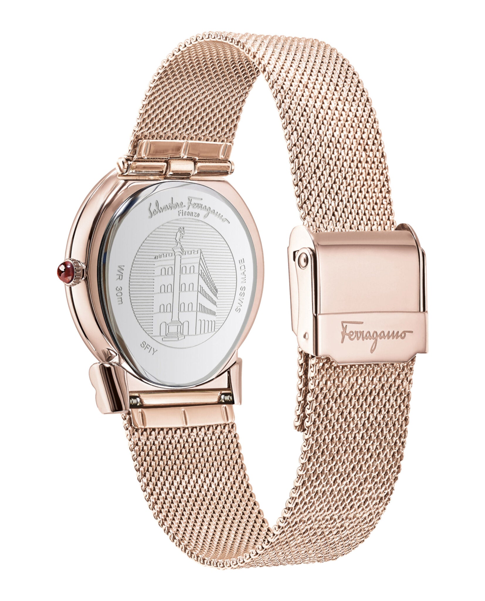 Gancini Slim Diamond Mesh Watch