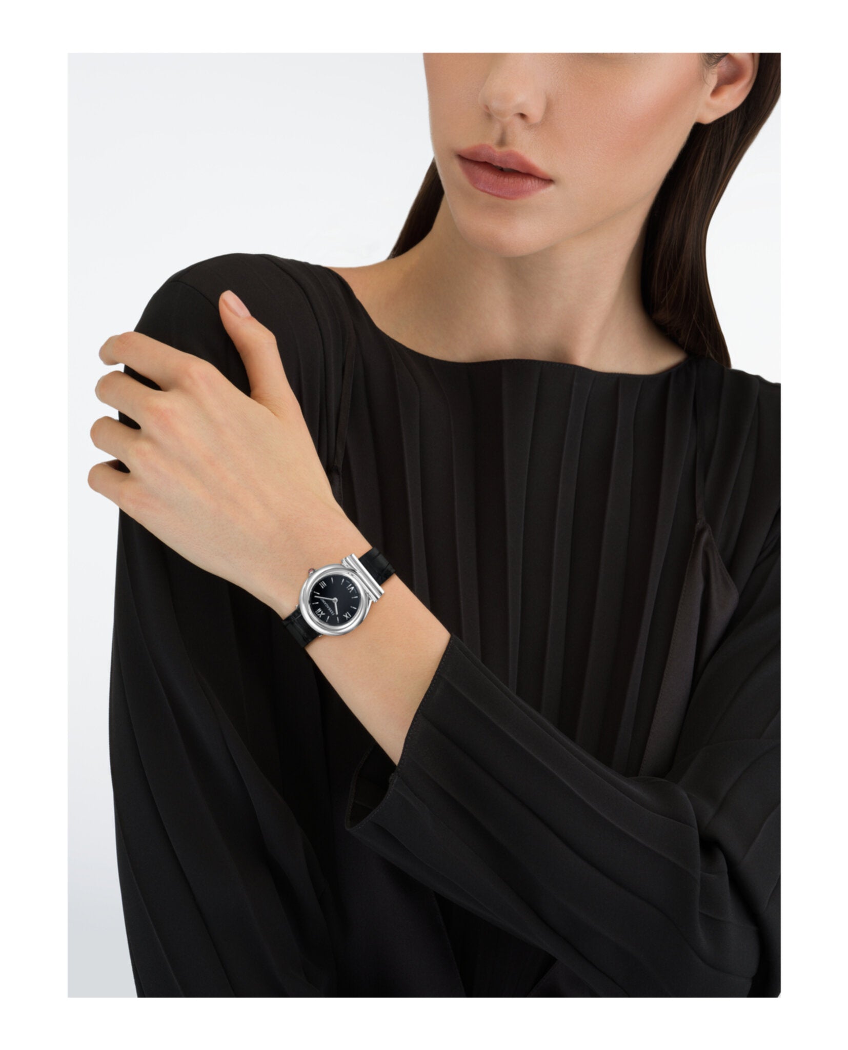 Gancini Twisted Leather Watch