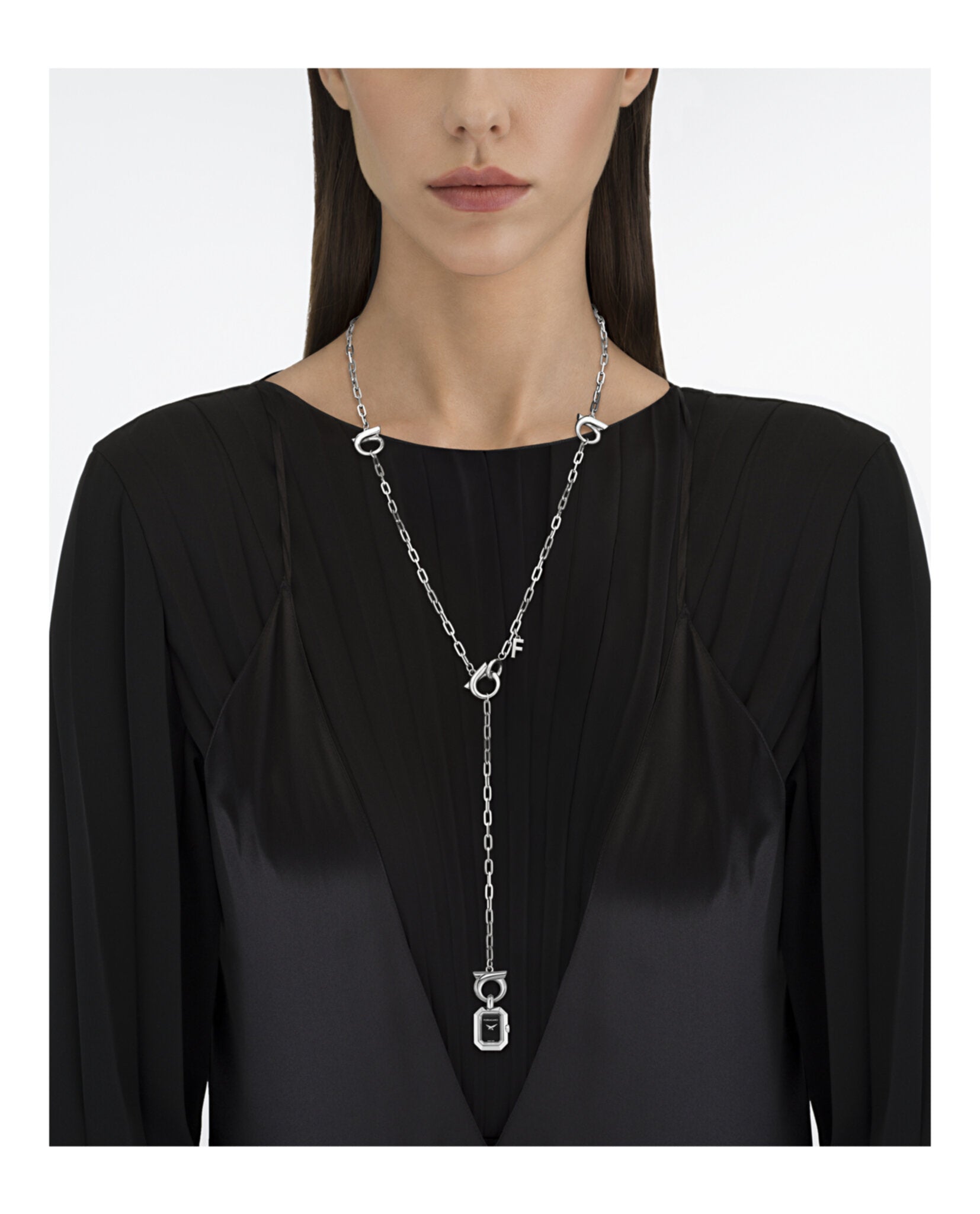 Ferragamo Charm Sautoir Necklace Watch