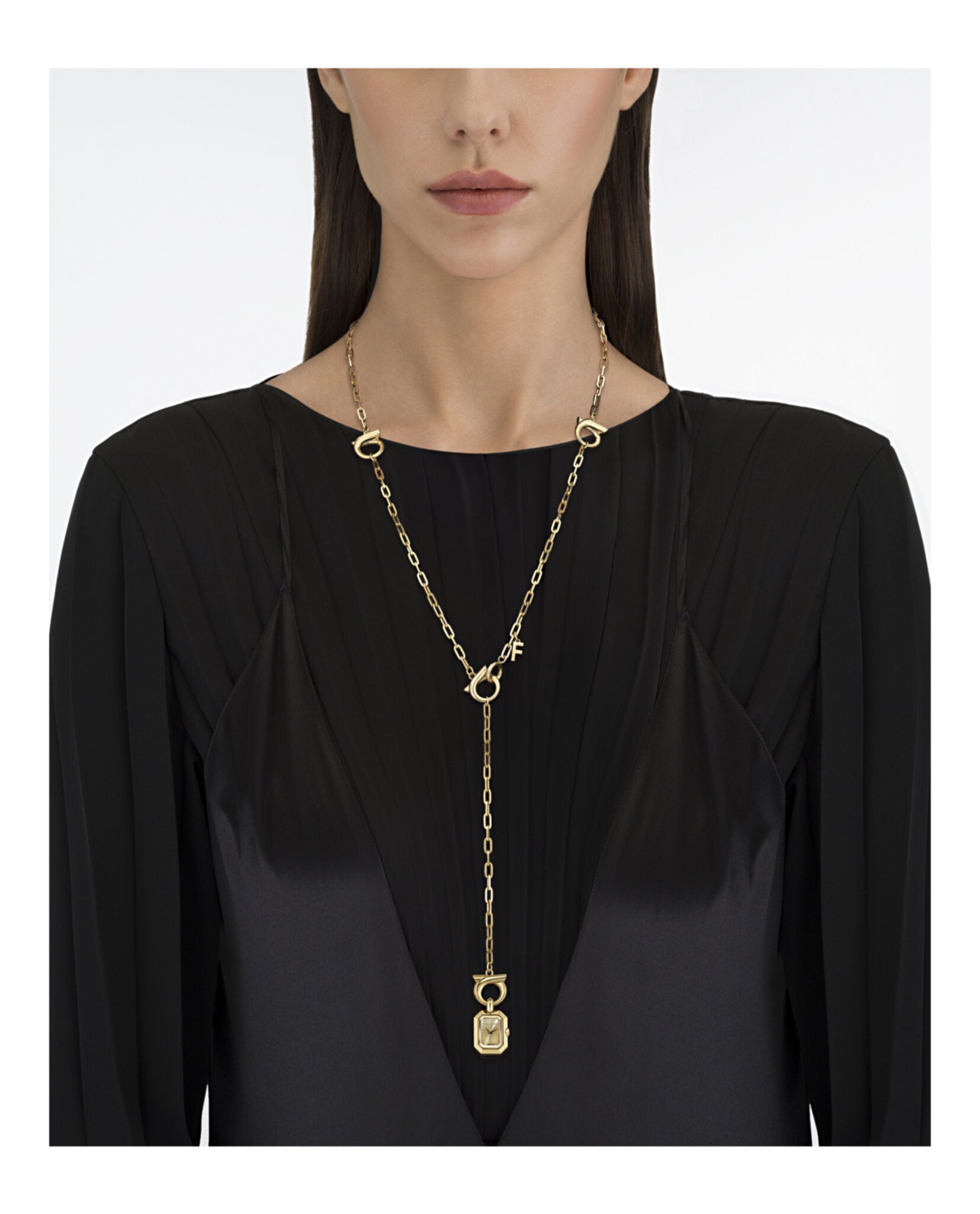 Ferragamo Charm Sautoir Necklace Watch