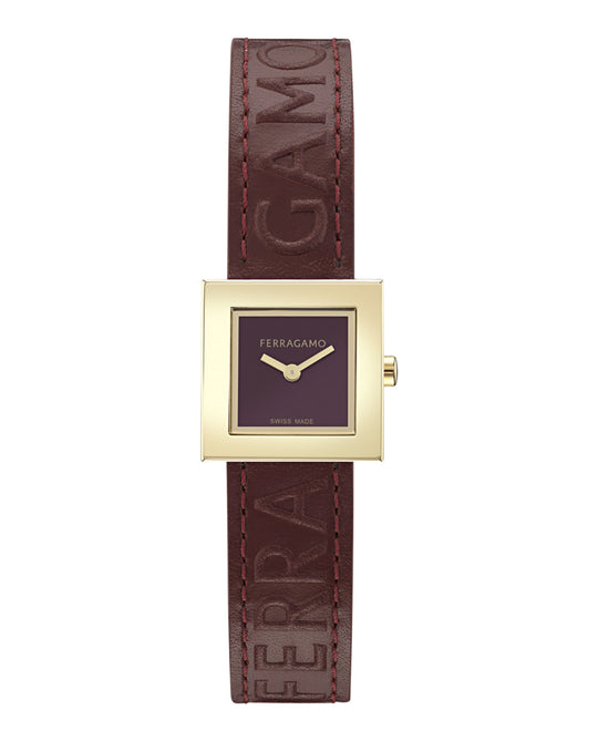 Ferragamo Portrait Leather Watch
