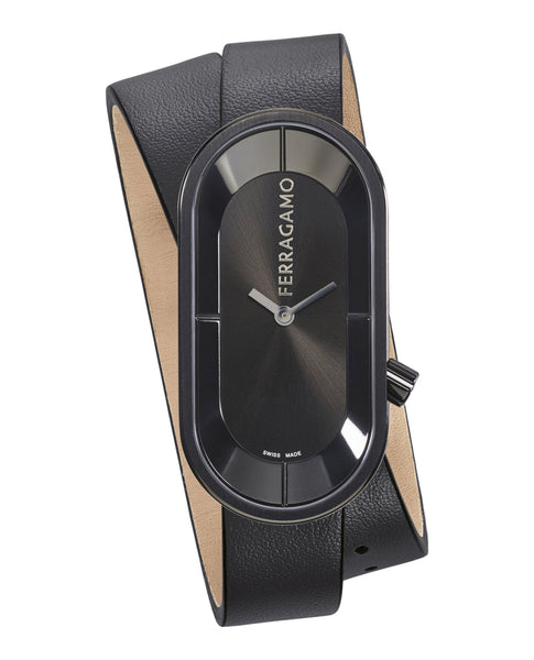 【FERRAGAMO】Curve カーブ レザー ウォッチ 23X46mm Ferragamo Womens Watches | Direct Luxury