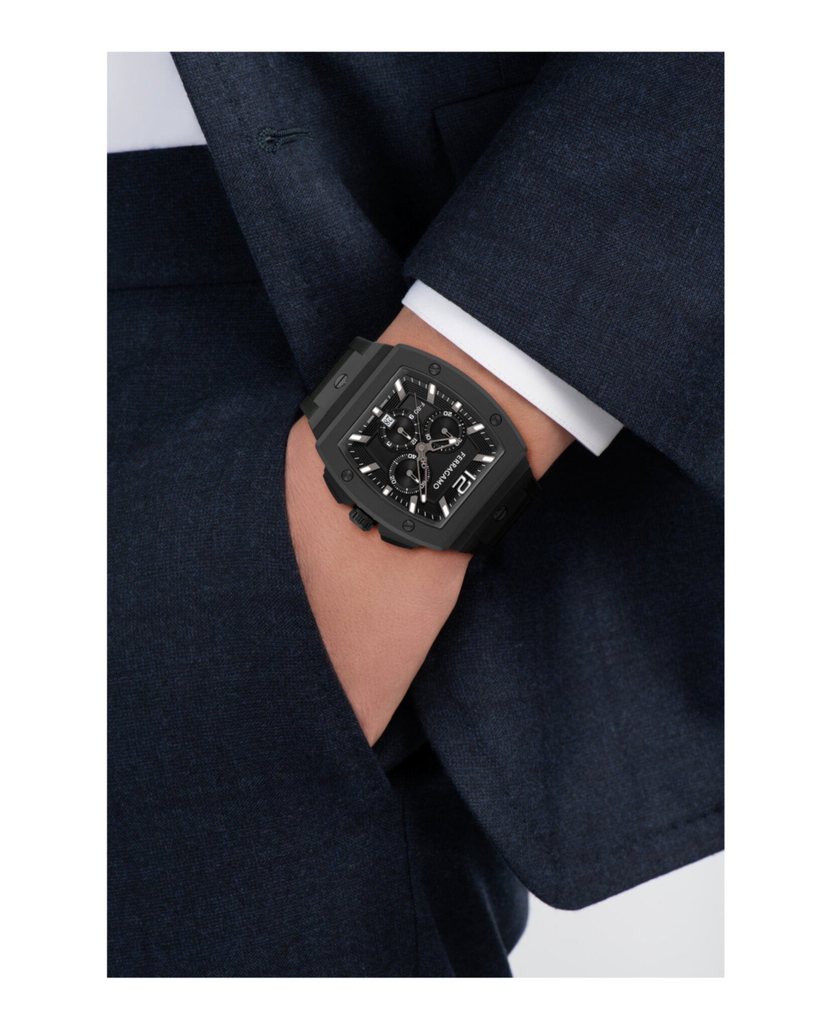 F-80 Tonneau Chrono Silicone Watch