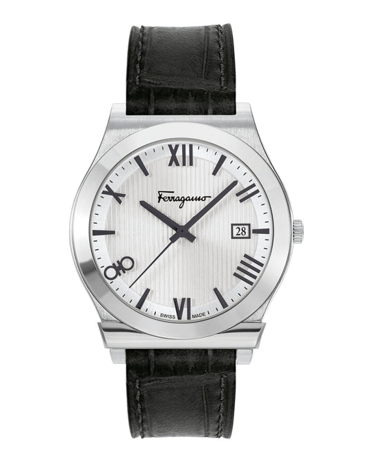 Gancini Leather Watch