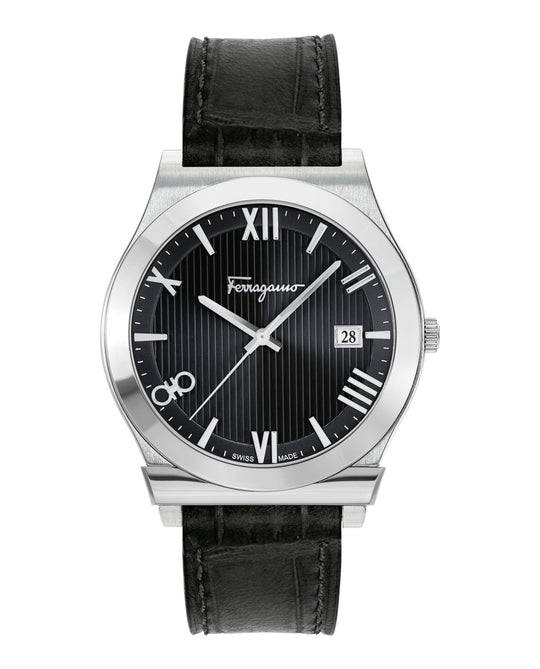 Gancini Leather Watch