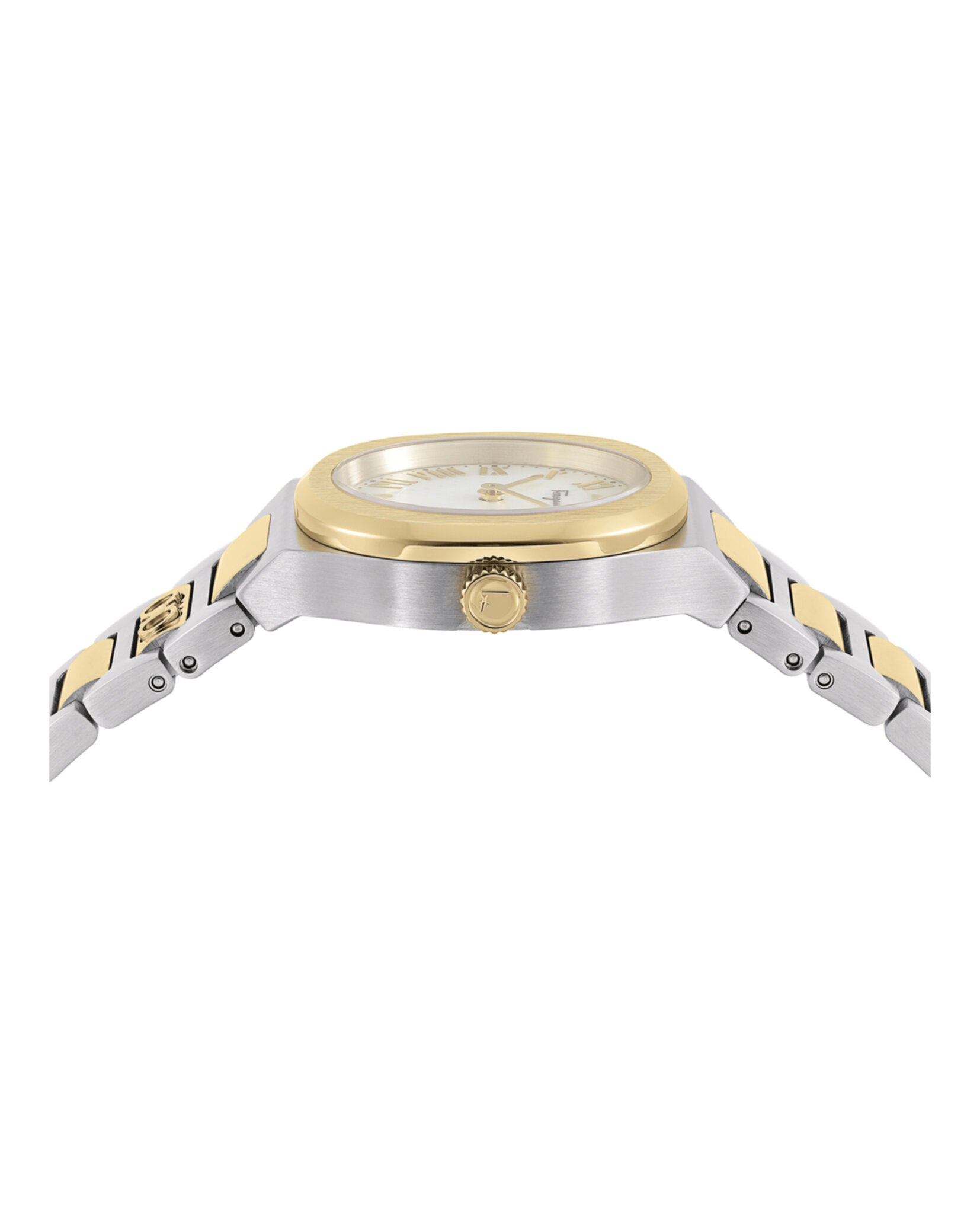 Ferragamo Elliptical Mother of Pearl Watch