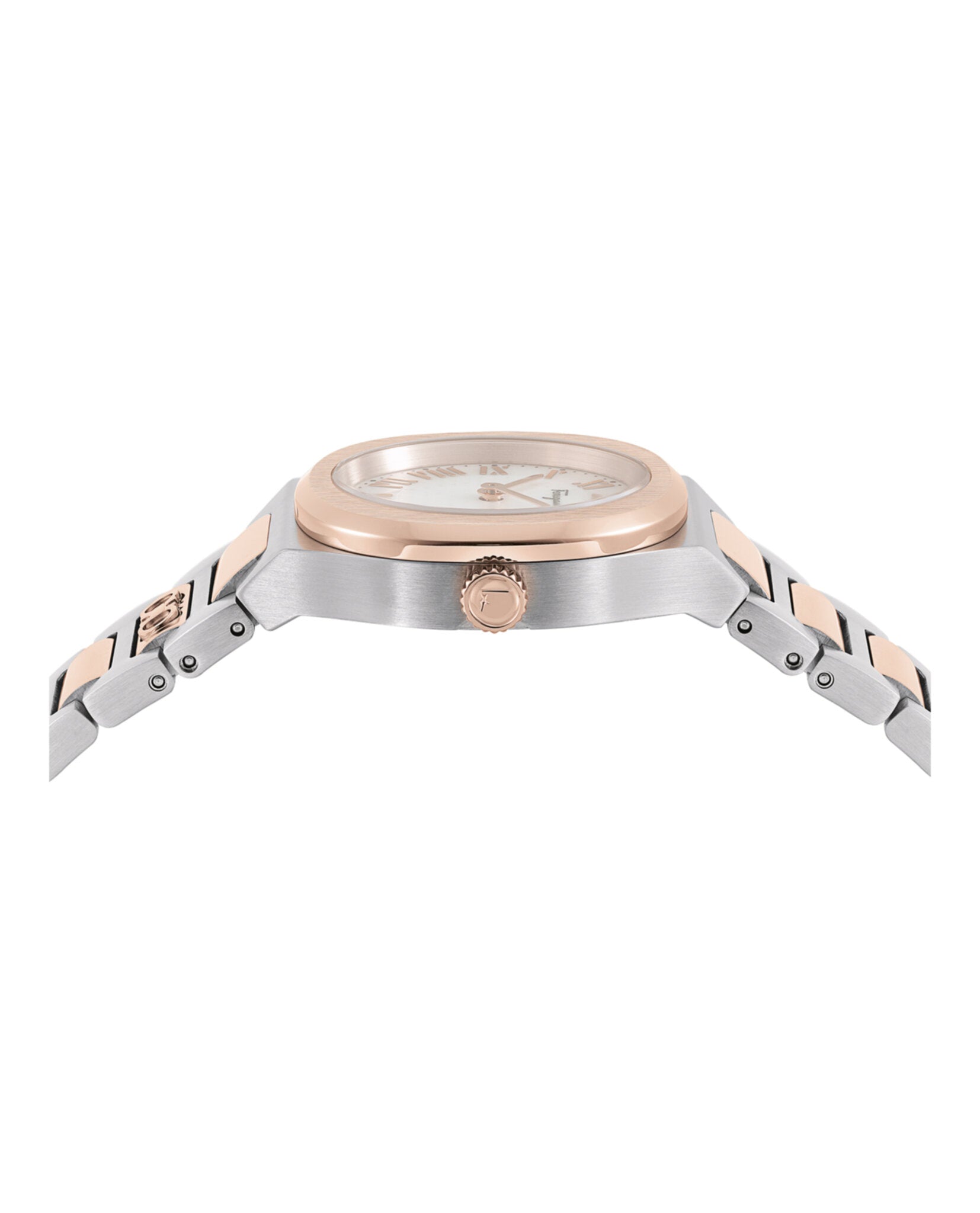 Ferragamo Elliptical Mother of Pearl Watch