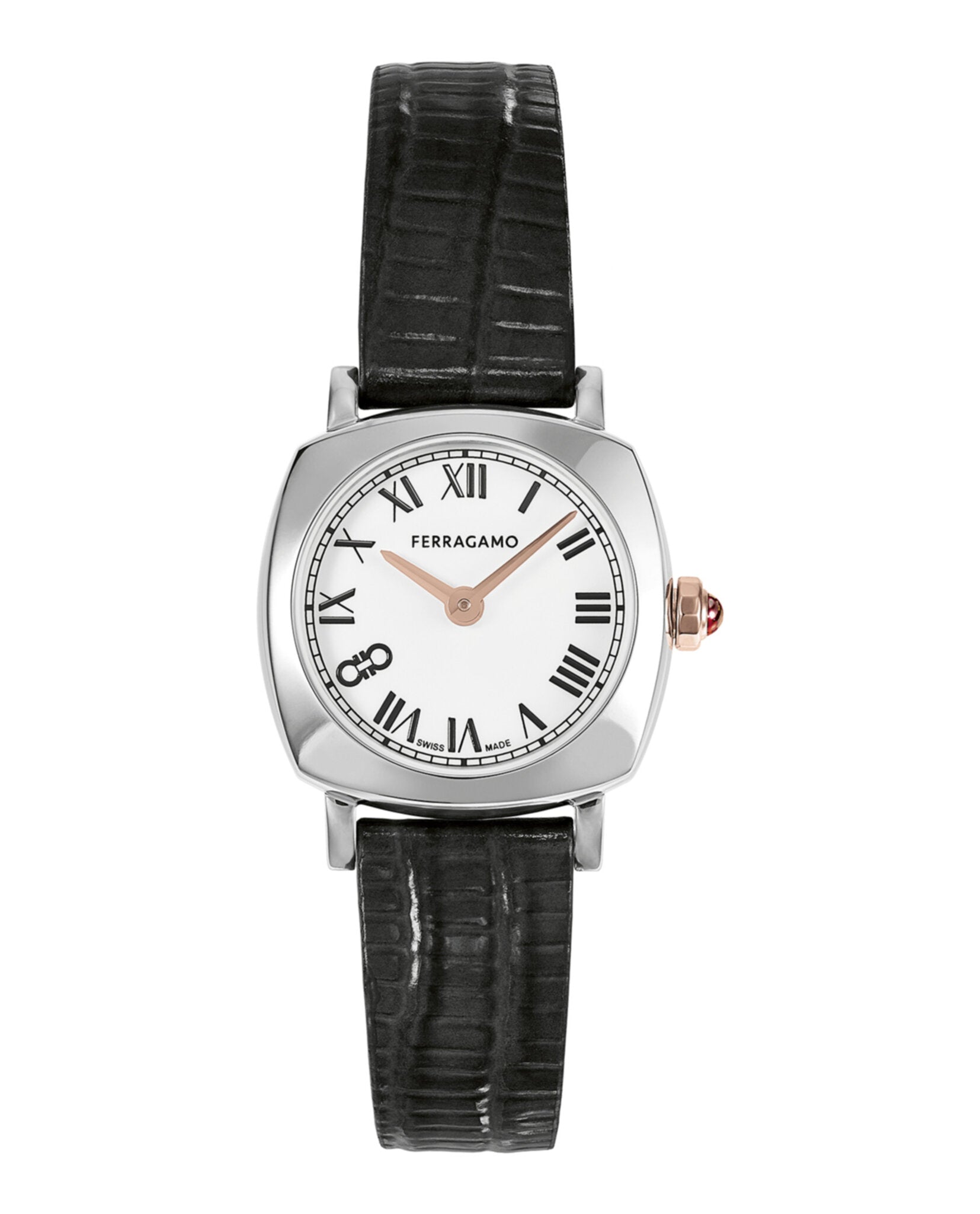 Ferragamo Soft Square Leather Watch