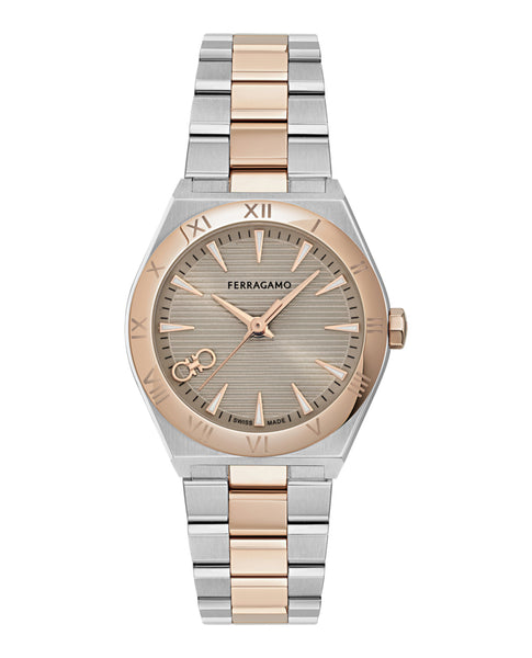 腕時計その他 Ferragamo Octagonal Crystal Bracelet Watch With Sunray Dial Salvatore Ferragamo Women's Vega Upper East Chronograph Two