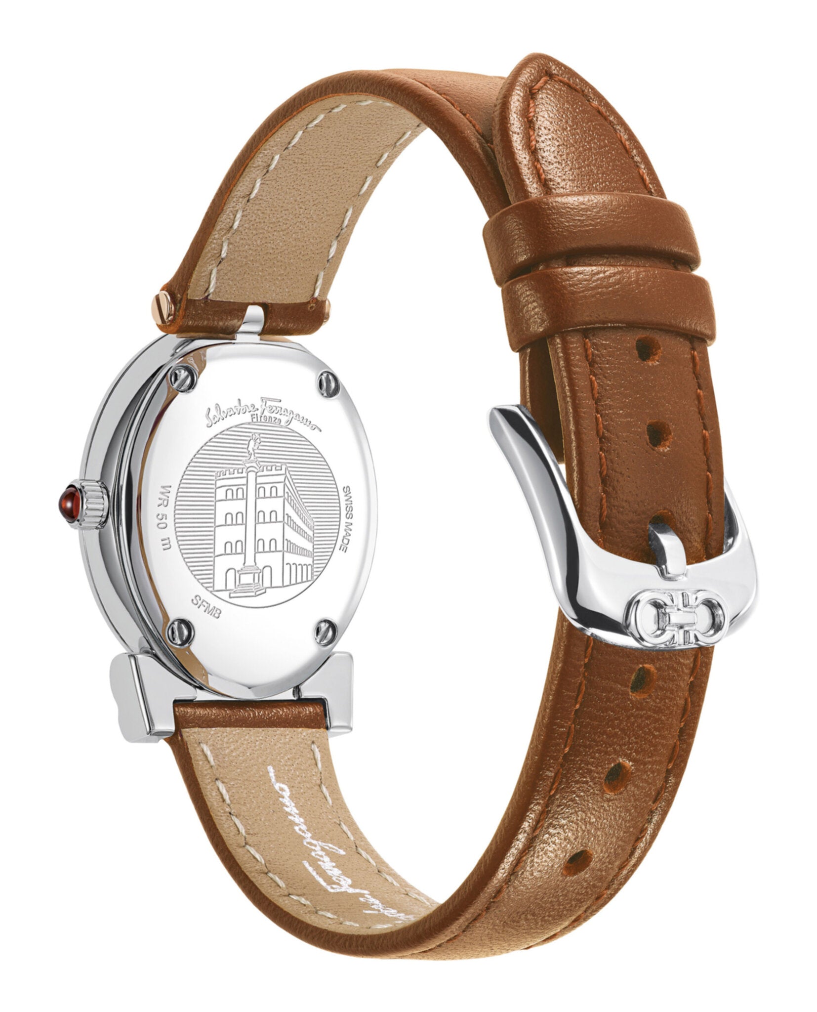 Ferragamo Miroir Leather Watch