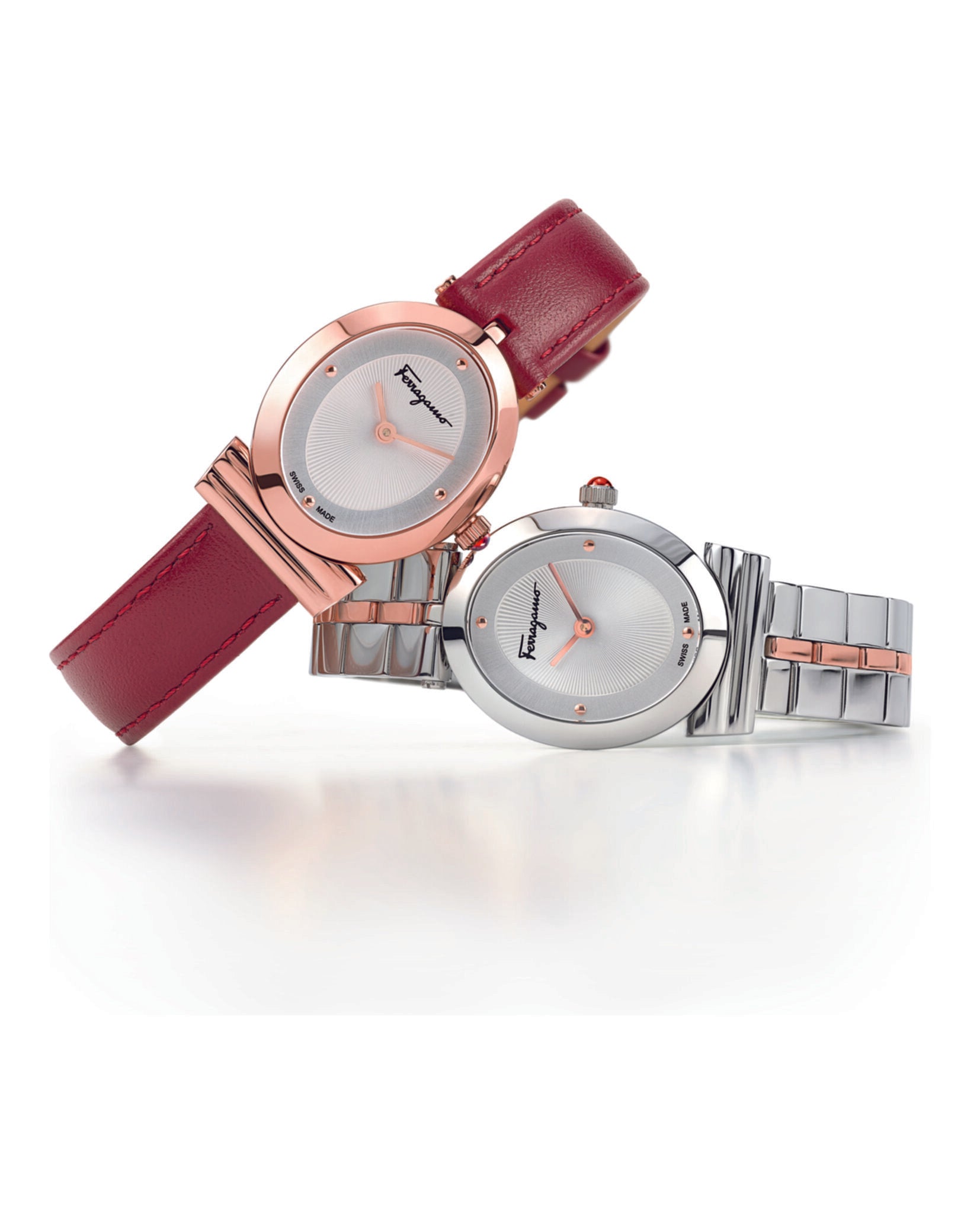 Ferragamo Miroir Leather Watch