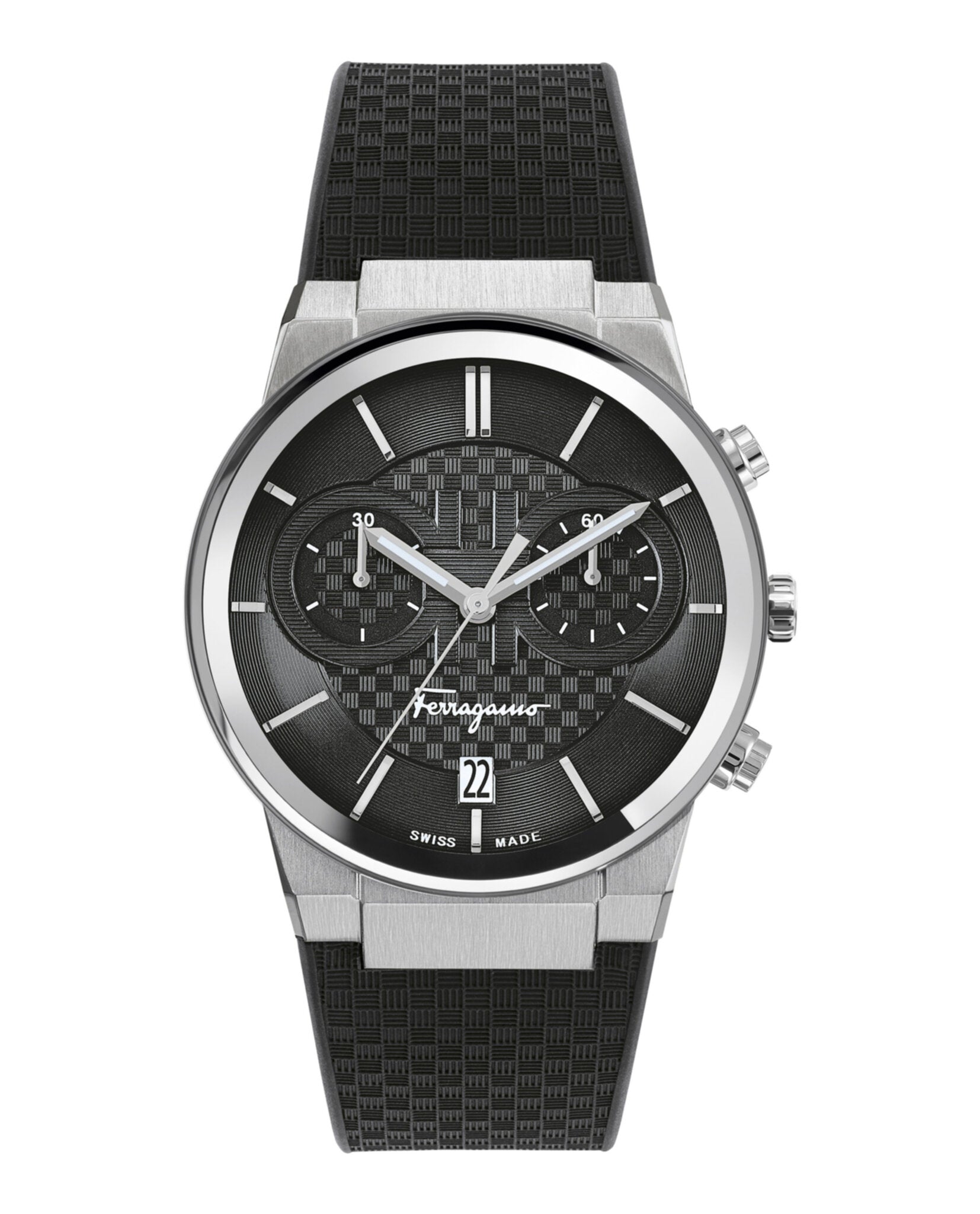 Ferragamo Sapphire Chrono Silicone Watch