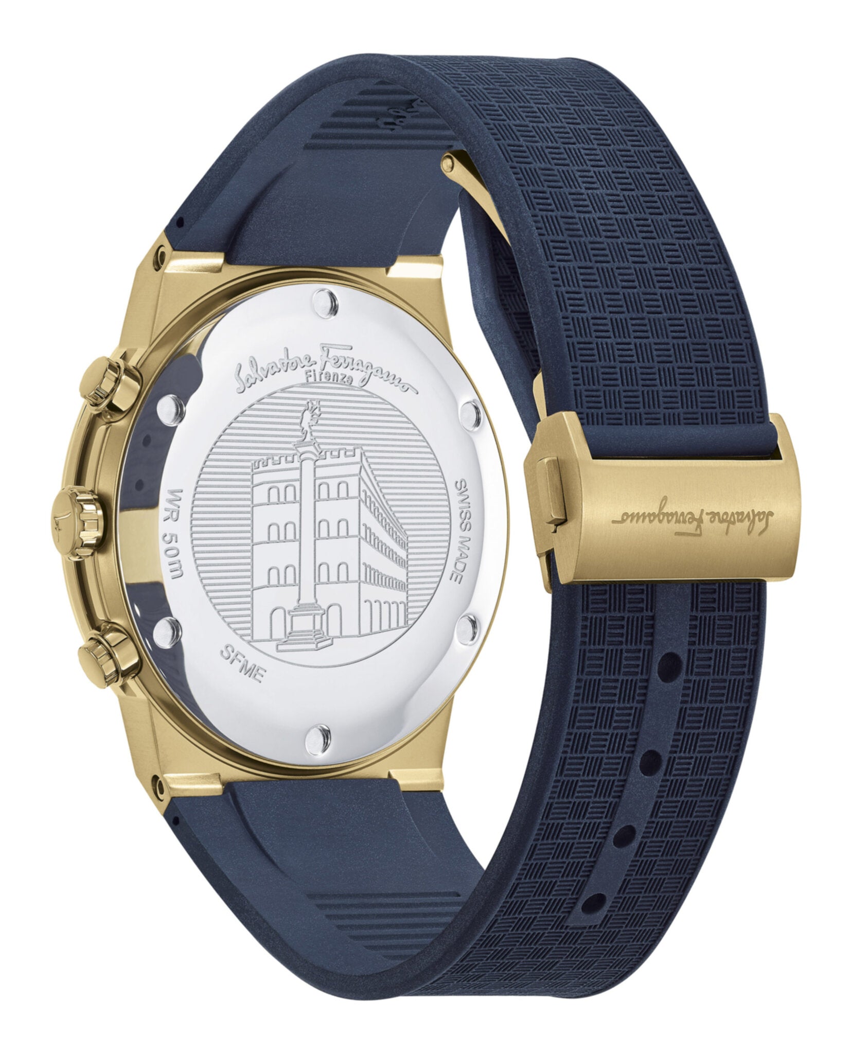 Ferragamo Sapphire Chrono Silicone Watch