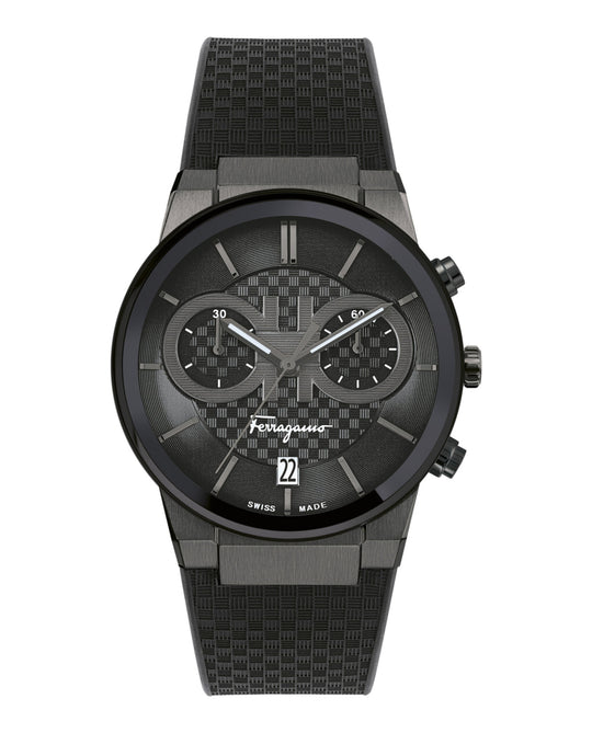 Ferragamo Sapphire Chrono Silicone Watch