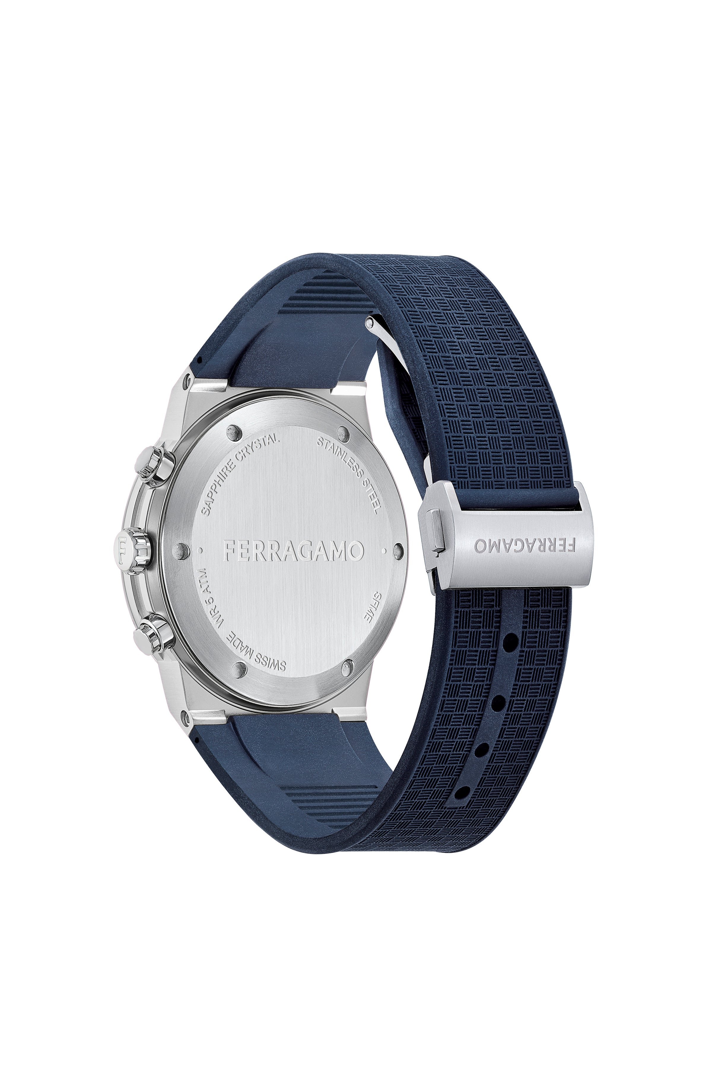 Ferragamo Sapphire Chrono Silicone Watch