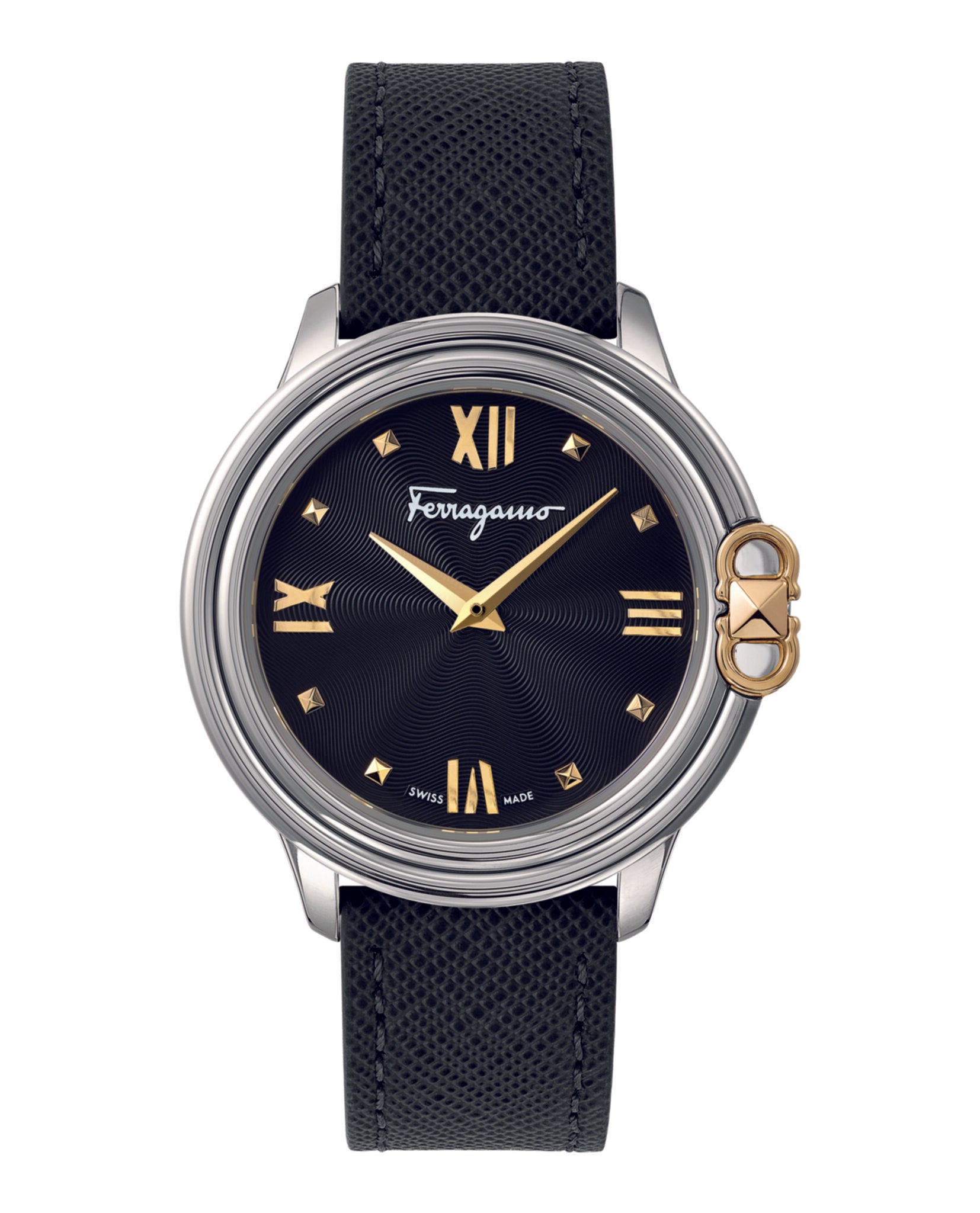 Ferragamo Studmania Leather Watch