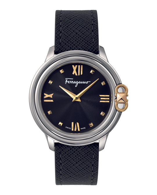 Ferragamo Studmania Leather Watch