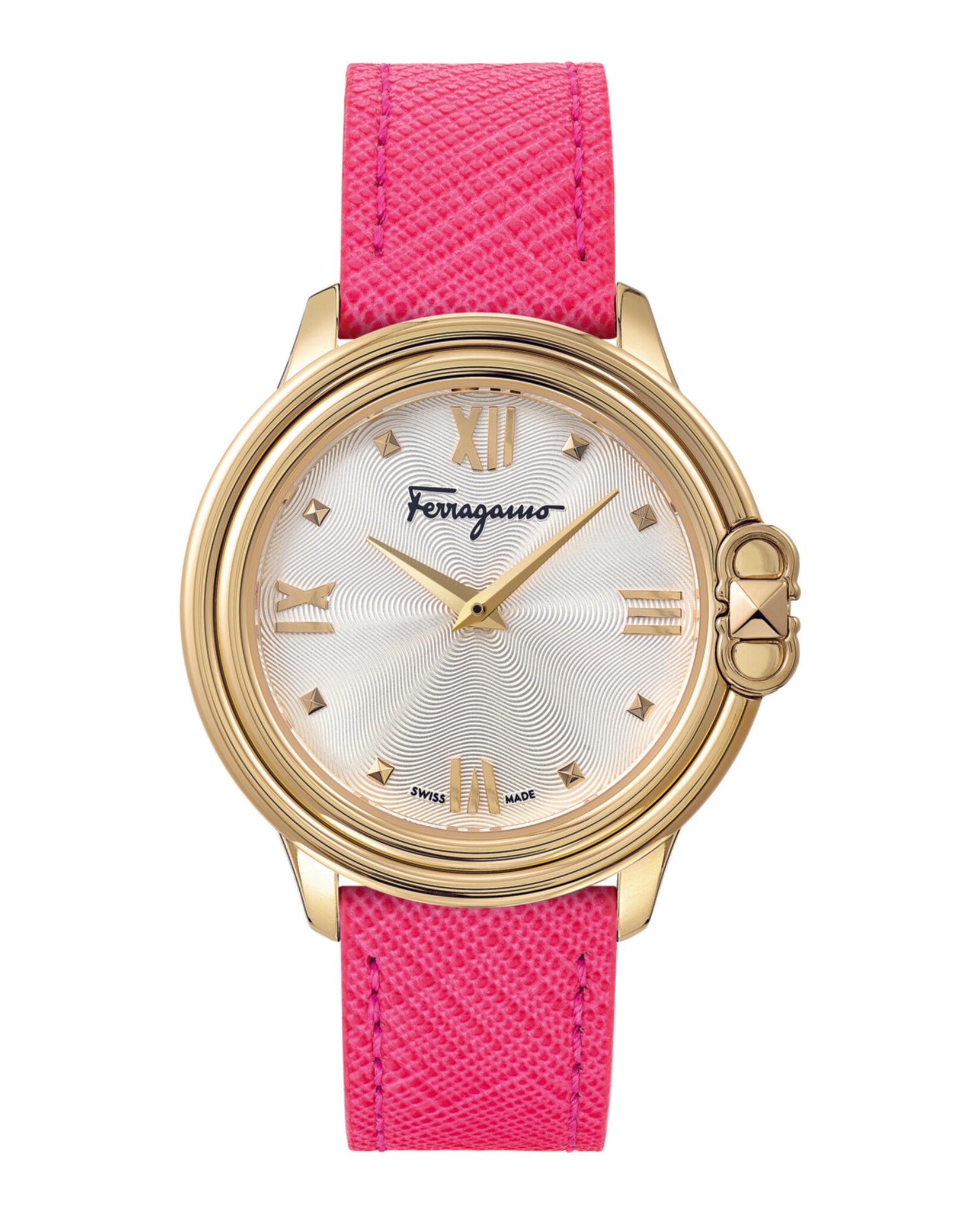 Ferragamo Studmania Leather Watch