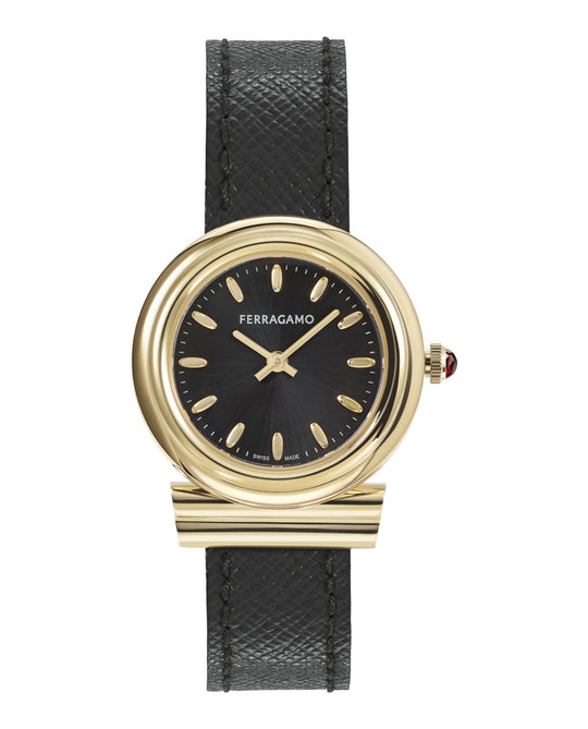 Gancini Leather Watch