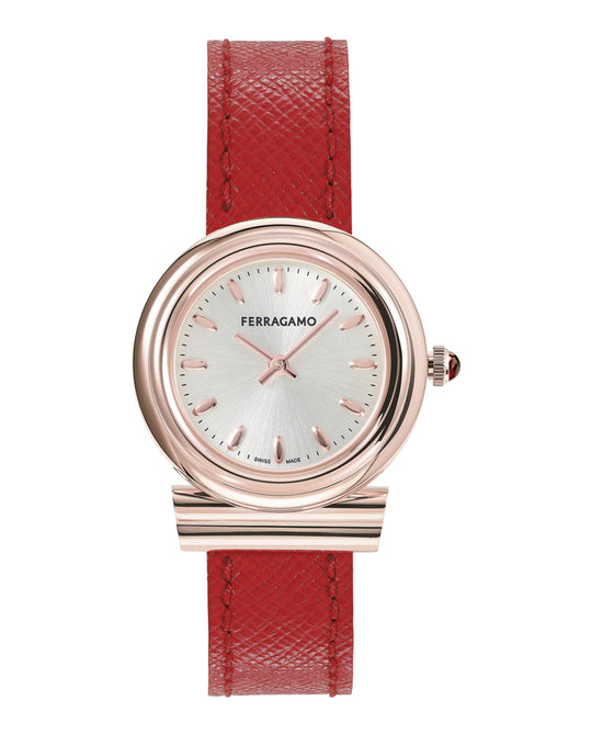 Gancini Leather Watch