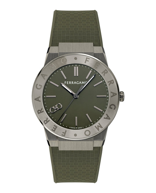 Ferragamo Sapphire Logo Recycled PU Watch