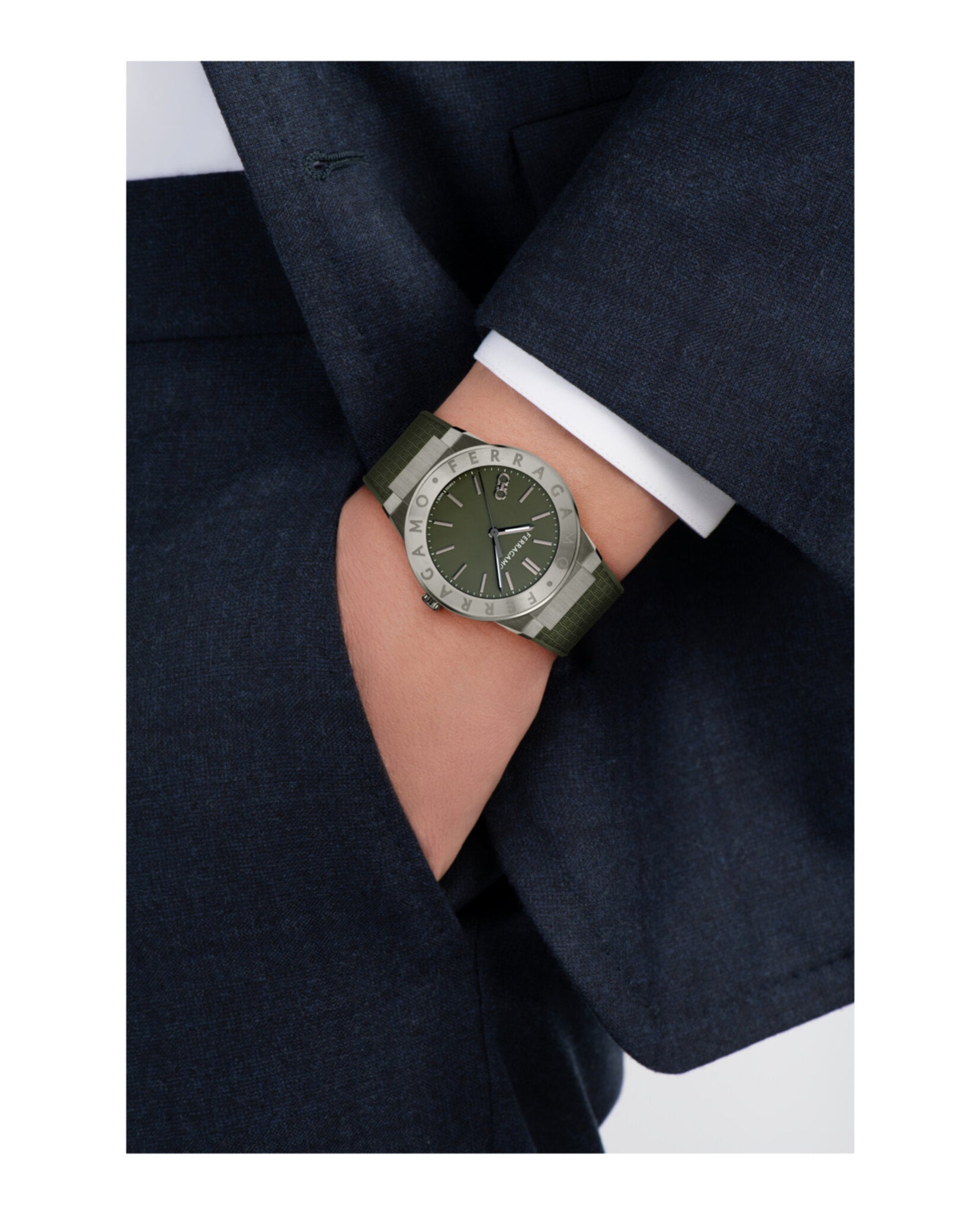Ferragamo Sapphire Logo Recycled PU Watch