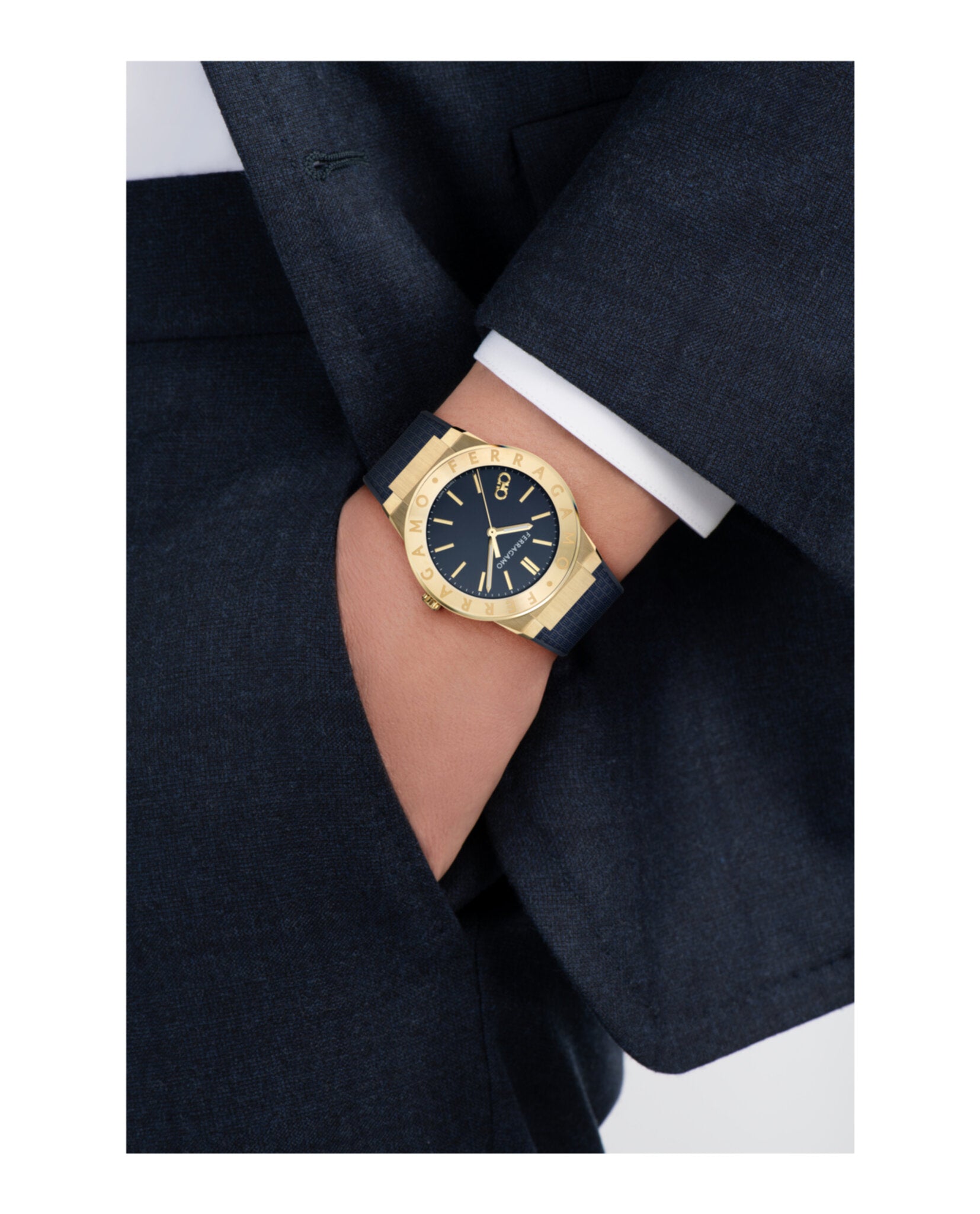 Ferragamo Sapphire Logo Recycled PU Watch