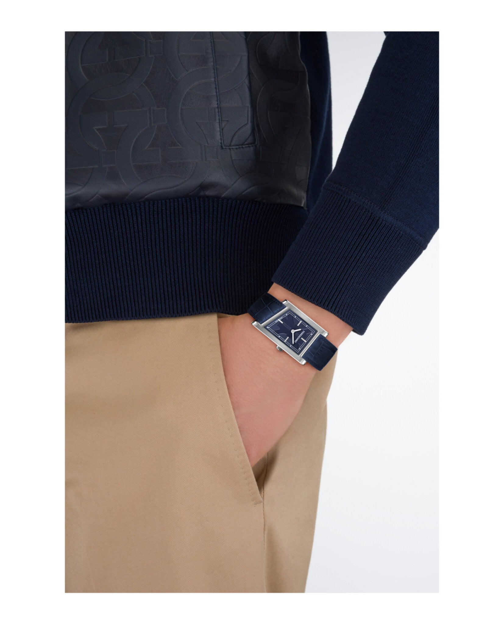 Ferragamo Asymetrique Leather Watch