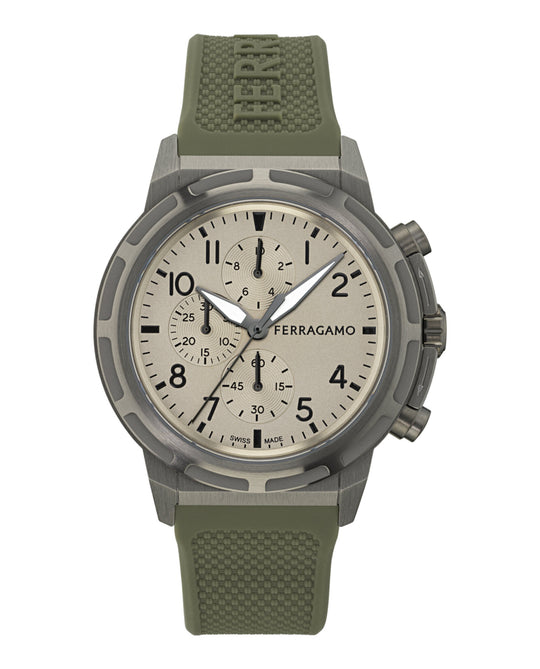 Ferragamo Sport Chrono Silicone Watch