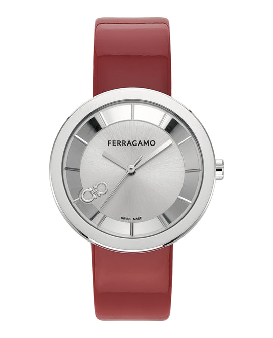 Ferragamo Curve V2 Leather Watch
