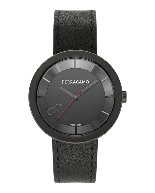 Ferragamo Curve V2 Leather Watch