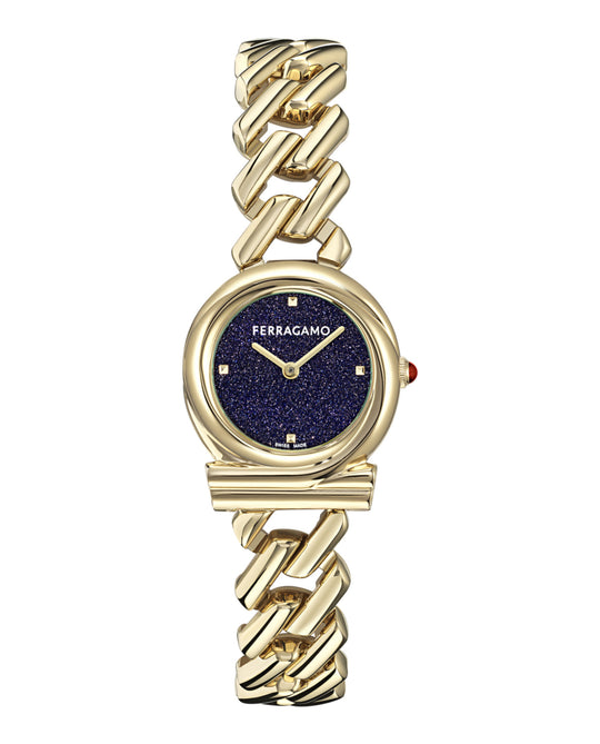 Gancini Twisted Chain Bracelet Watch