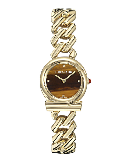 Gancini Twisted Chain Bracelet Watch