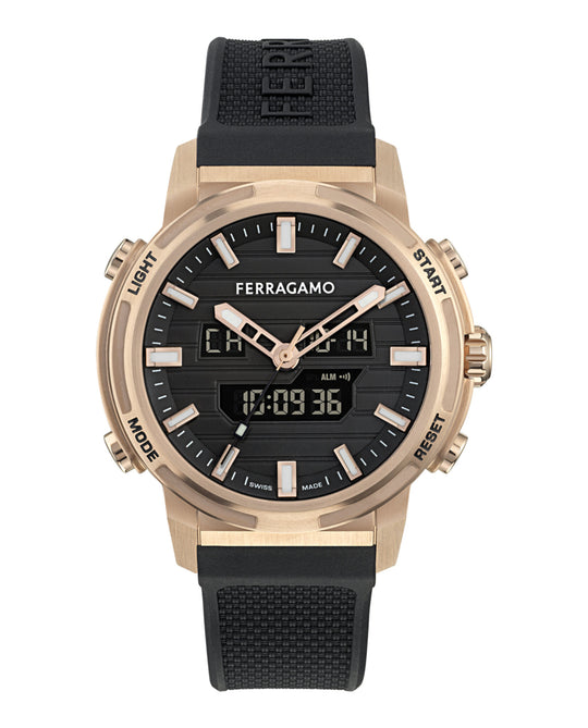 Ferragamo Sport Anadigit Silicone Watch