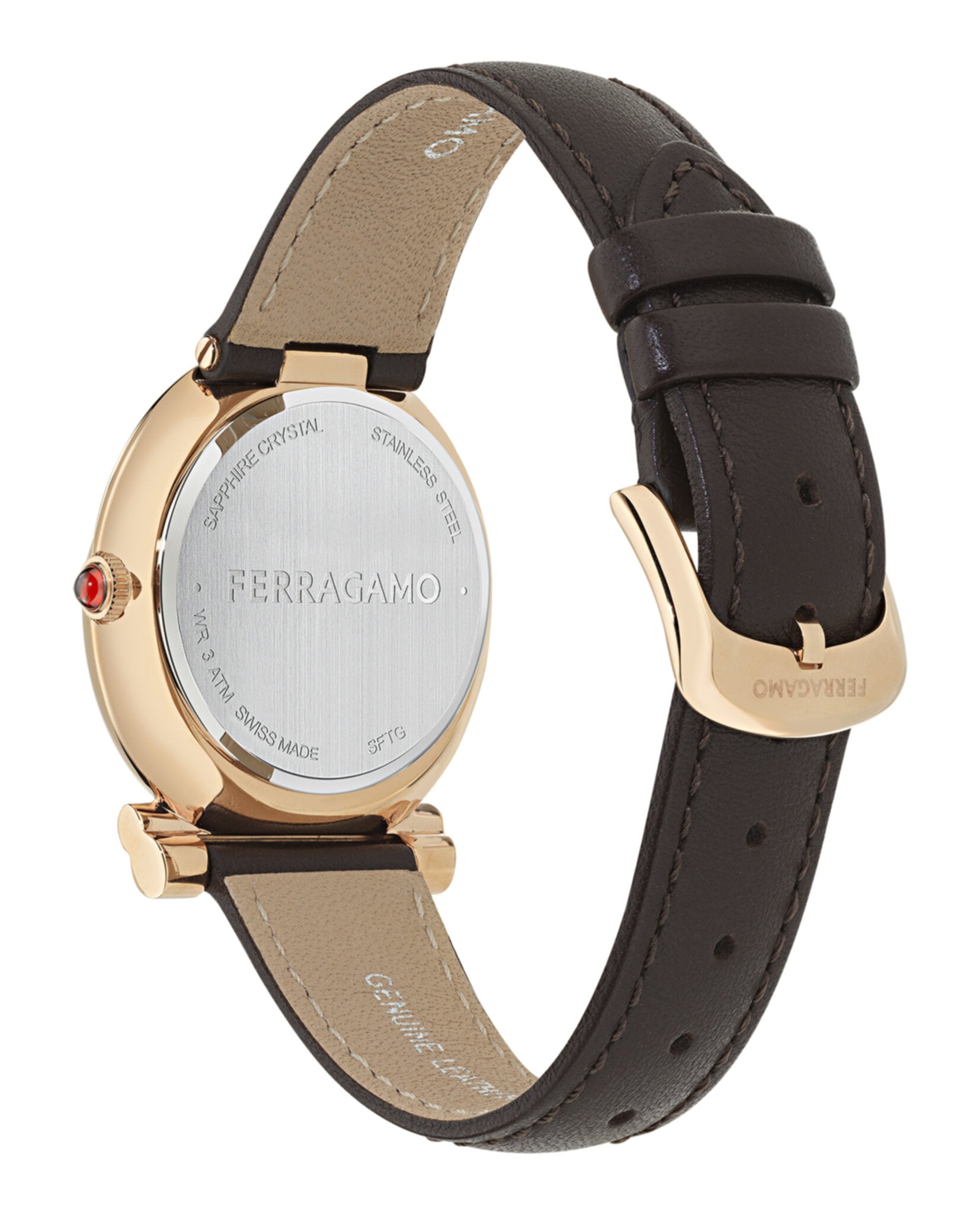 Gancini Twisted Leather Watch