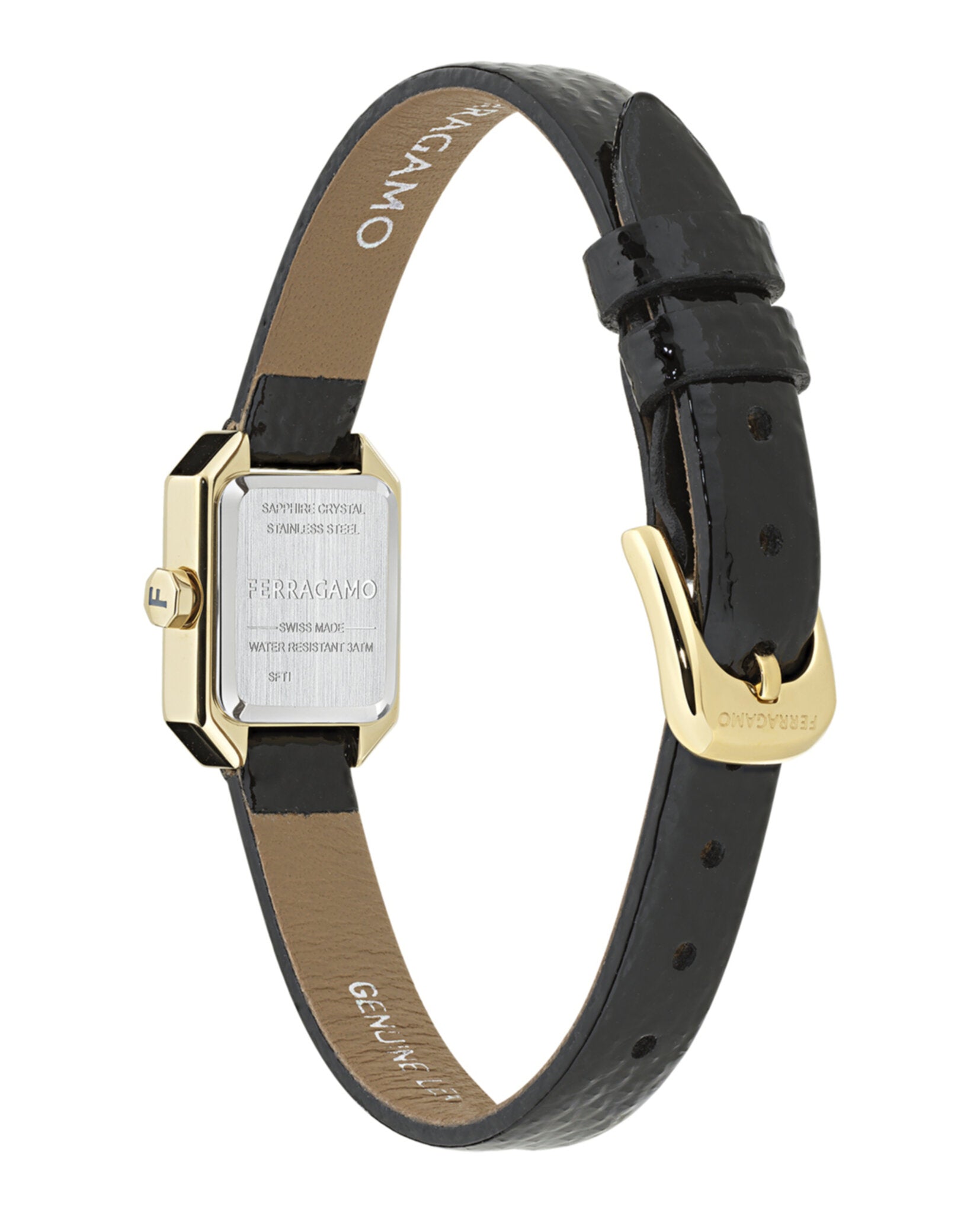 Ferragamo Crystal Petite Leather Watch