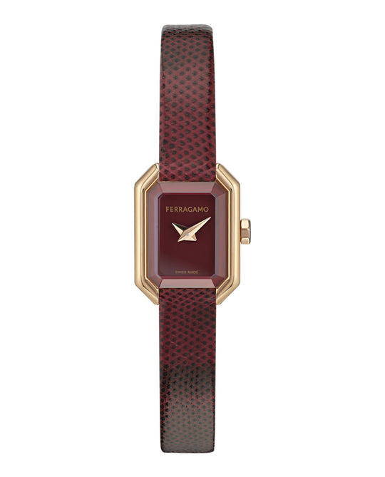 Ferragamo Crystal Petite Leather Watch
