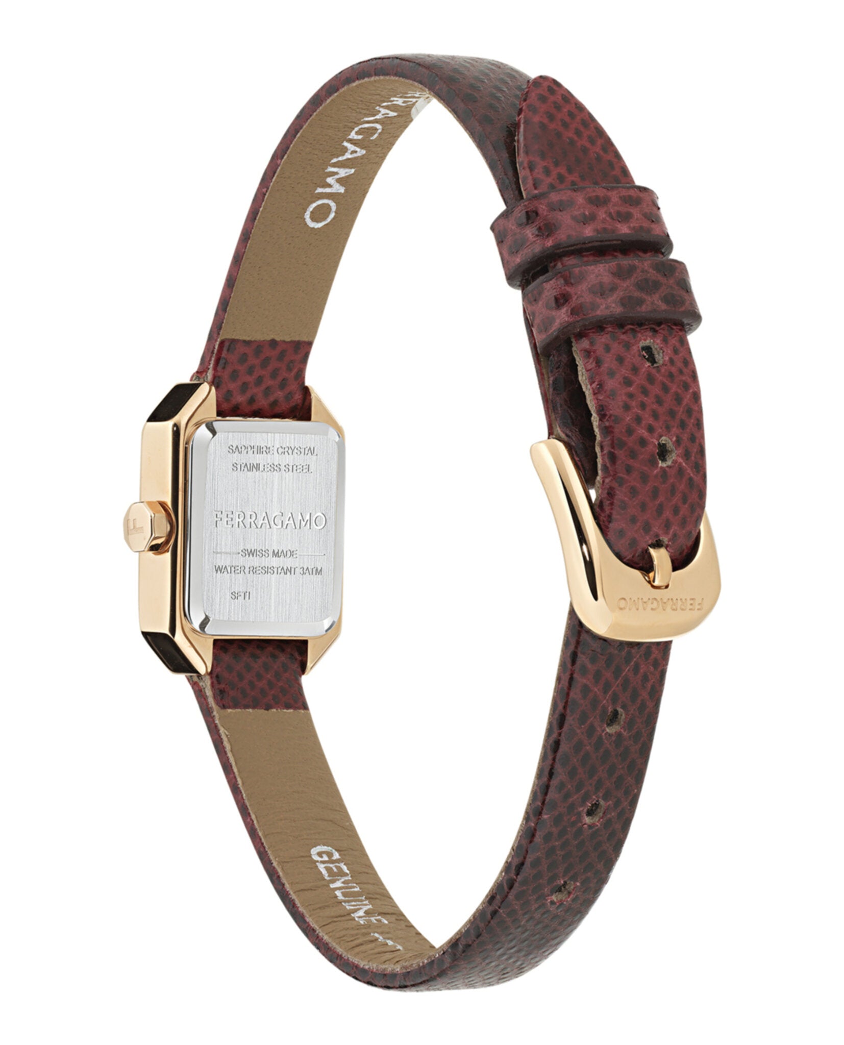 Ferragamo Crystal Petite Leather Watch