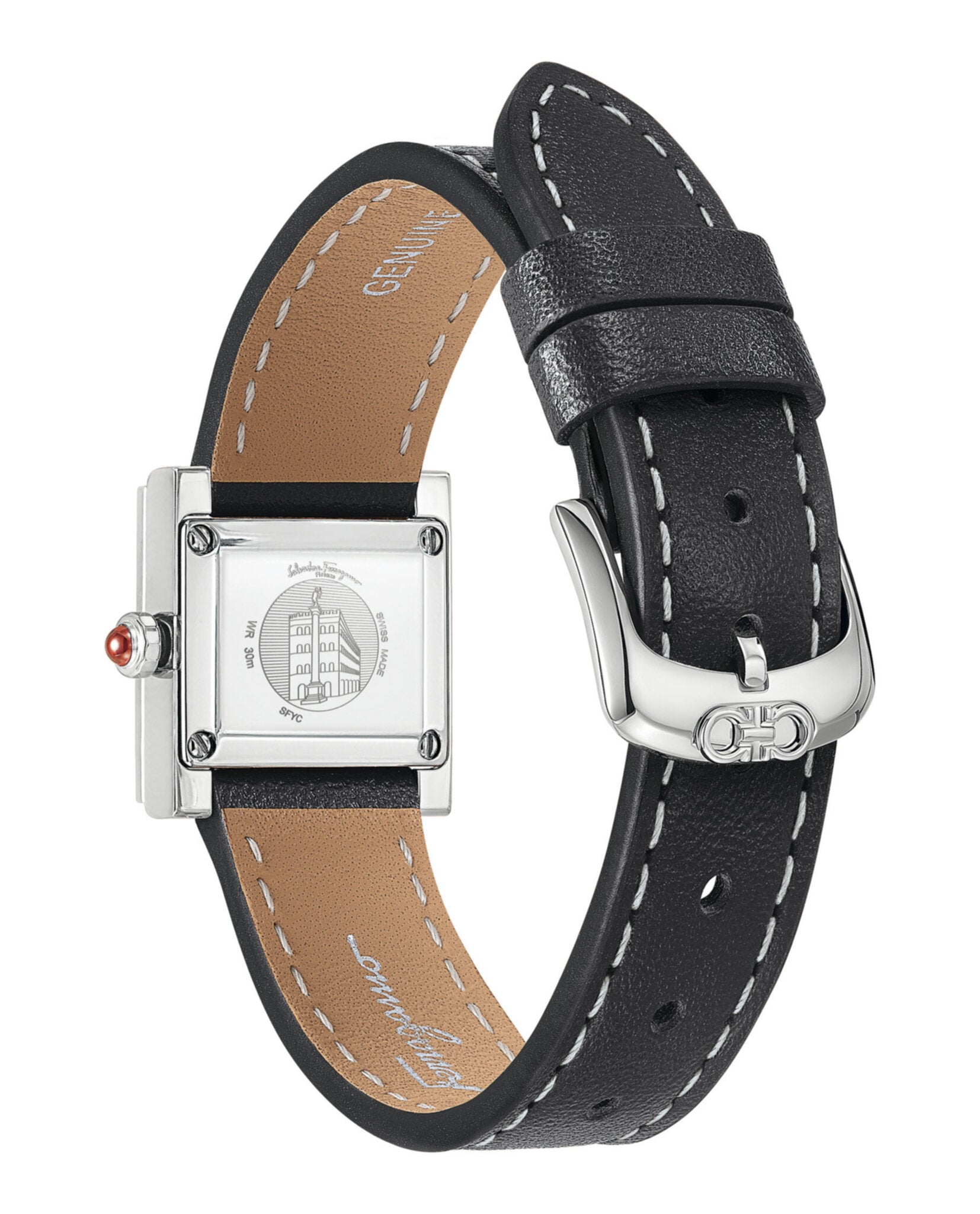 Ferragamo Square Leather Watch