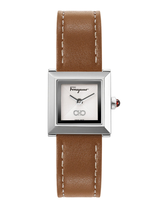Ferragamo Square Leather Watch