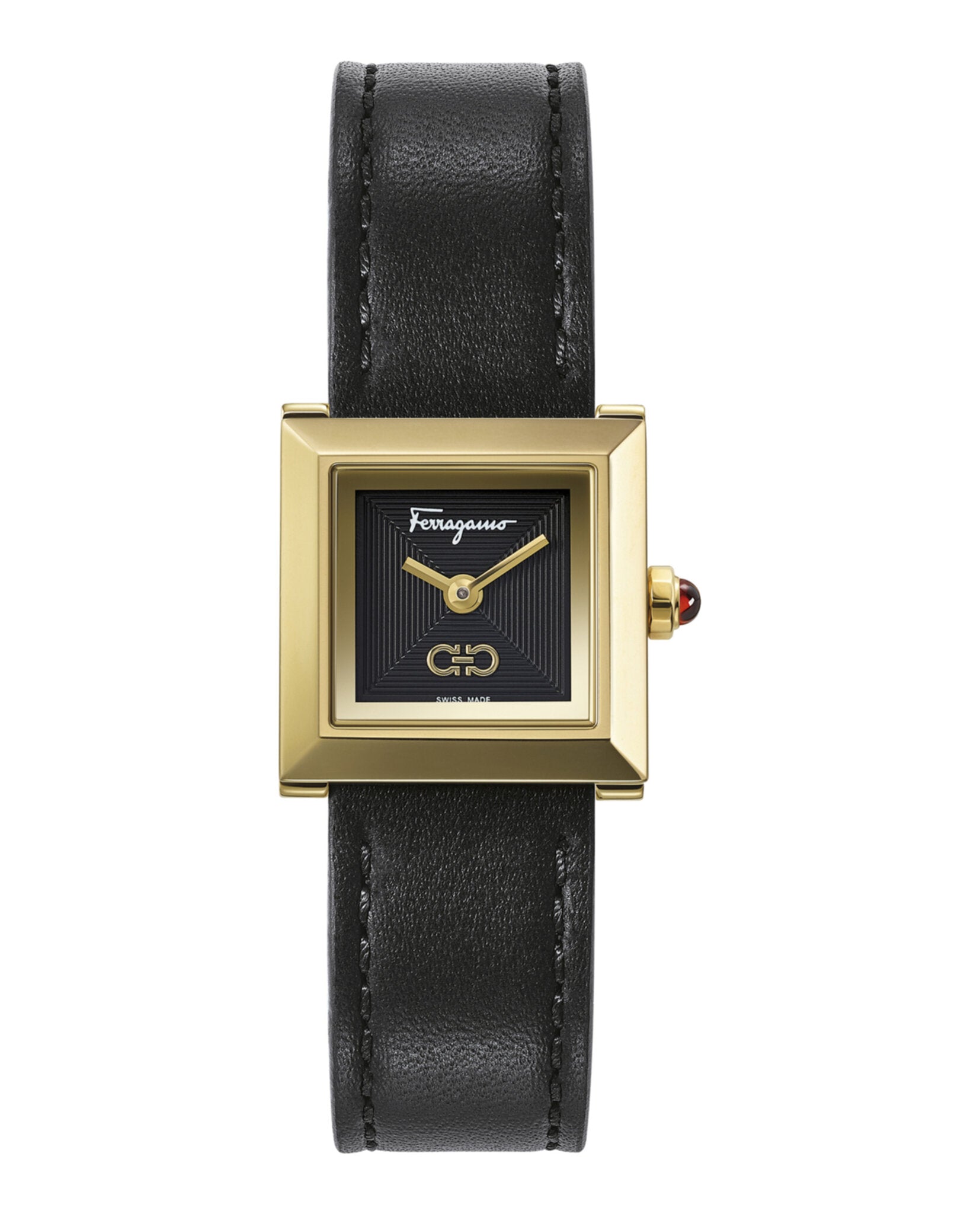 Ferragamo Square Leather Watch