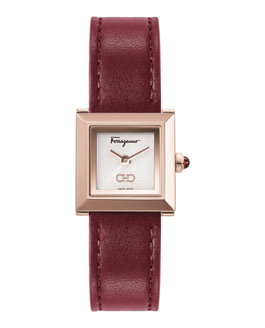 Ferragamo Square Leather Watch