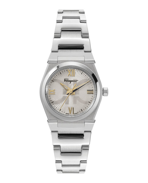 【FERRAGAMO】Vega New Bracelet Watch ホワイト文字盤 28mm FERRAGAMO Salvatore Ferragamo Vega Bracelet Watch, 28mm