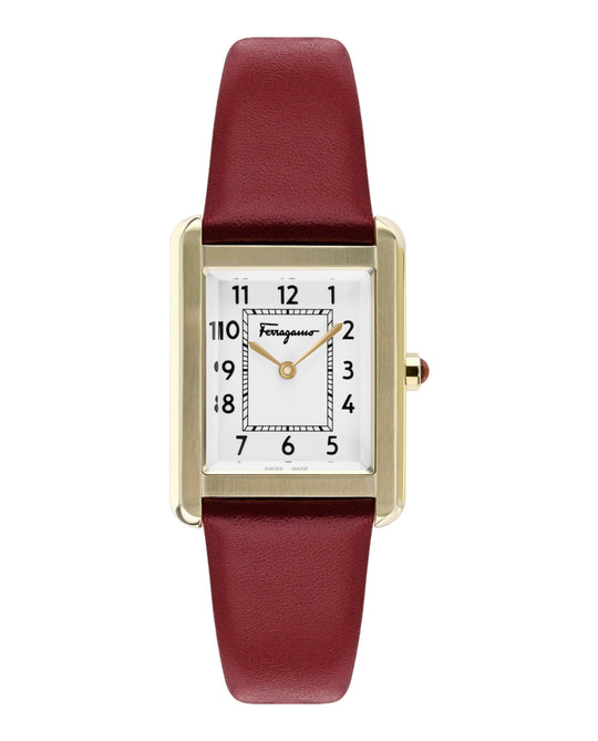 Ferragamo Portrait Leather Watch