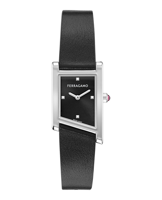 Ferragamo Asymetrique Leather Watch
