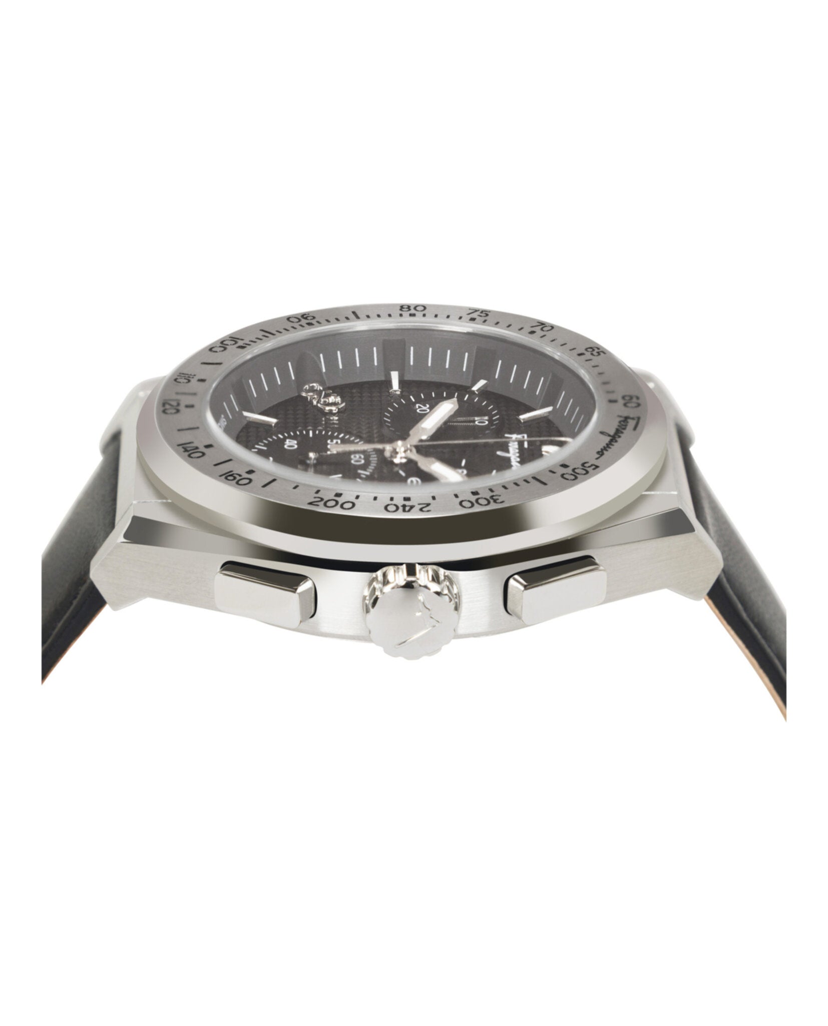 Ferragamo Chrono Sport Leather Watch