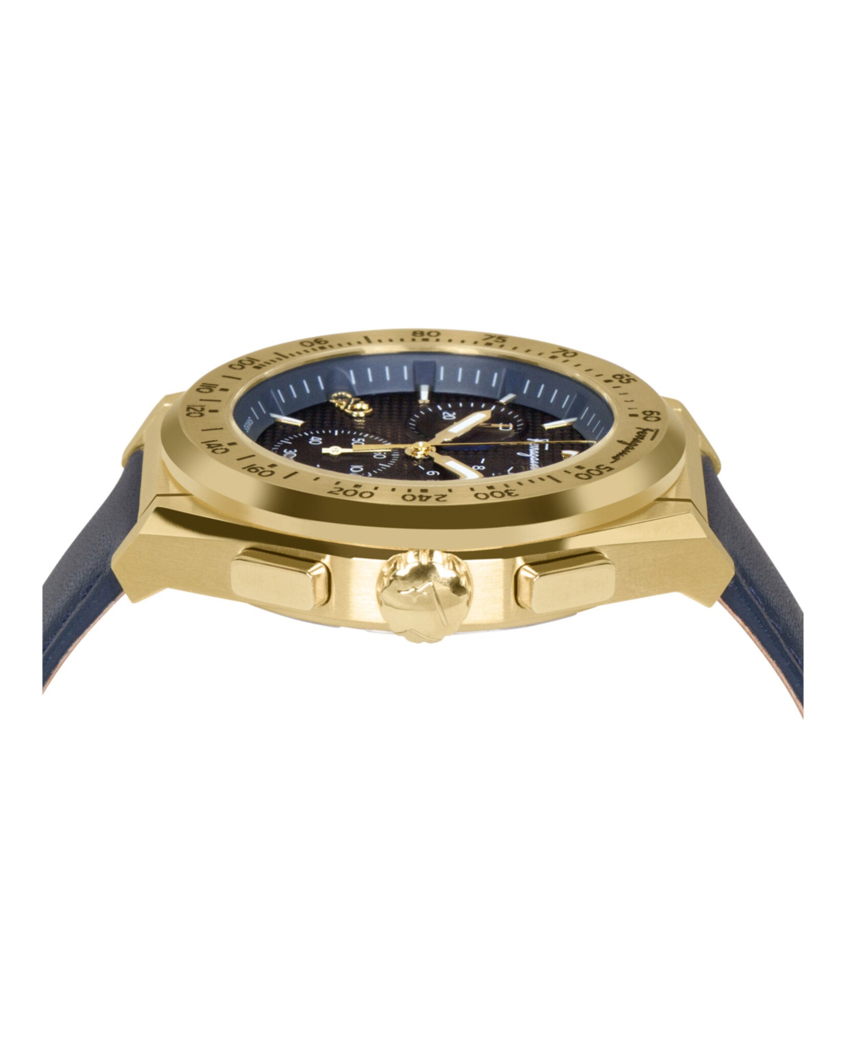 Ferragamo Chrono Sport Leather Watch